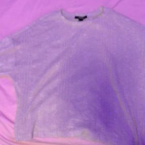 cropped off white sweater